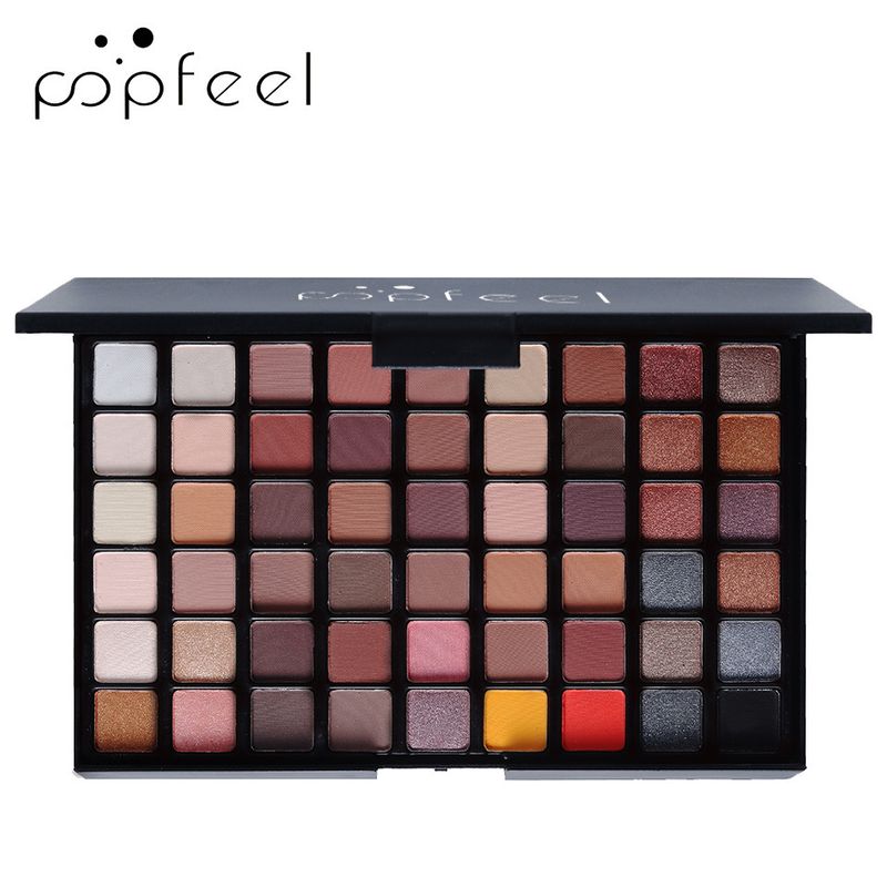 Eye Shadow Exclusive POPFEEL54 Color Pearlescent Matte Earth Color Eyeshadow Smoky Makeup Candy Color Eyeshadow Palette_voghion.com