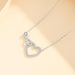 Collana con nodo d'amore semplice per donna, catena per clavicola a forma di cuore, semplice gioiello con ciondolo per San Valentino_voghion.com