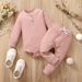 Mother & Kids Children's Clothing Corrugated Cotton Long Sleeved Trousers Suit_voghion.com