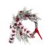Zong Hong Cross-border Cardinal Master Christmas Wreath Door Hanging Courtyard Window Decoration Flocking Wreath Holiday Scene Arrangement_voghion.com
