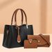 Elegante set tote madre-figlia - Borsa a tracolla e a spalla di grande capacità con più scomparti, borsa alla moda in pelle PU per donna_voghion.com