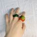 Yuyu Summer New Resin HyunA Style Candy Color Geometric Finger Ring For Women Ins Internet Celebrity_voghion.com