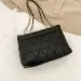 Embroidery Plaid Flap Shoulder Bag Casual Chain Strap Crossbody Bags For Women Commuting Daily Used 250529l_voghion.com
