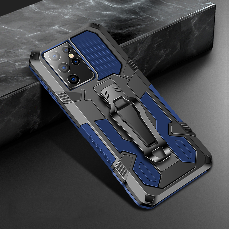 Für Samsung Galaxy S21 Ultra Case Luxus Stoßfeste Rüstungsabdeckung Samsung S21 FE Plus Rugged Hybrid Phone Stand Gürtelclip_voghion.com