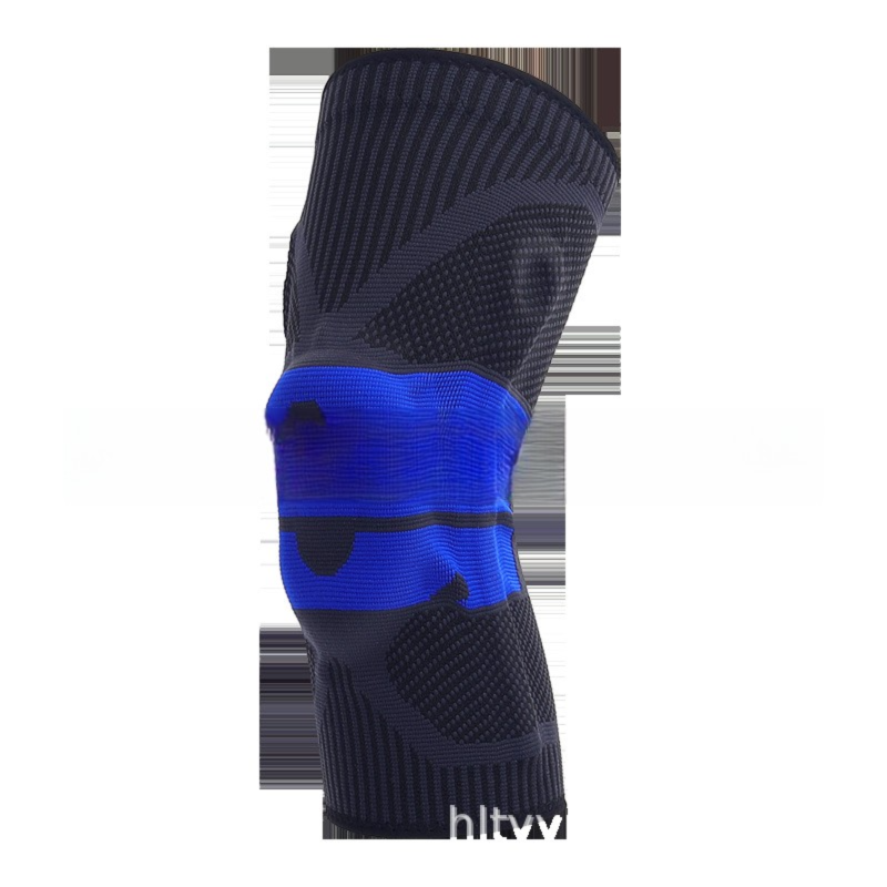 Ginocchiere sportive all'ingrosso in maglia traspirante in silicone a compressione a molla per gamba, basket e calcio_voghion.com