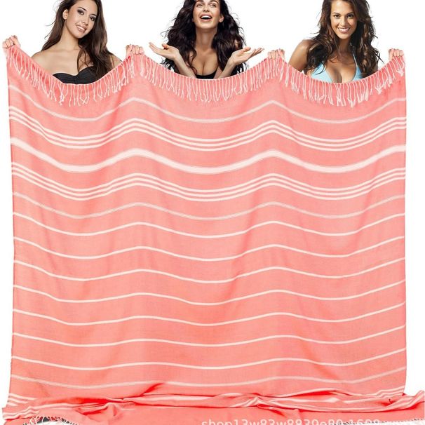 Asciugamano da spiaggia turco con nappe_voghion.com