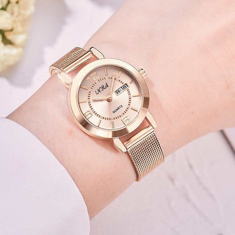 Dual - Calendar Fully Automatic Waterproof Luminous Women's Luxury Watch_voghion.com