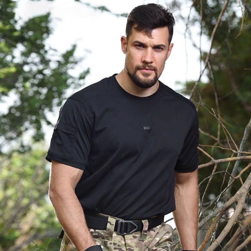 Archbishop Ice Silk Coolmax T-shirt ad asciugatura rapida Tough Guy Tactical Maglietta a maniche corte da uomo Sport traspirante Gas_voghion.com