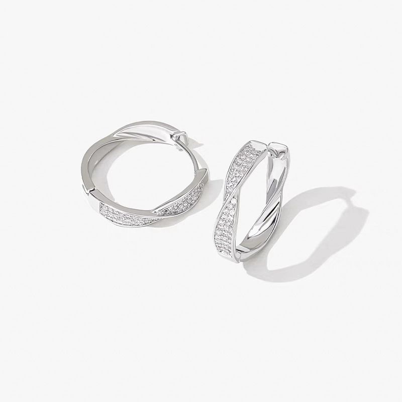 Orecchini da donna con micro intarsi in zircone intrecciato, orecchini semplici, di lusso, di alta gamma, leggeri e alla moda._voghion.com