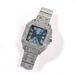 BlazeRome Men's Hip-Hop Watch - Square Full Diamond Dial With Roman Numerals_voghion.com