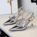 Women's Shoes Pointed Toe High Heels With Stiletto Heels, Bow, Open Back, And Strappy Design – Sexy Women's Shoes._voghion.com