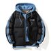 Men's Winter Puffer Jacket - Oversized Hooded Quilted Coat With Thickened Down Alternative Filling, Trendy Streetwear For Teens & Young Adults_voghion.com