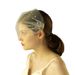 Voile de mariée unisexe cousu à la main avec peigne latéral, voile court, voile de mariée en filet doux et fin avec perles_voghion.com
