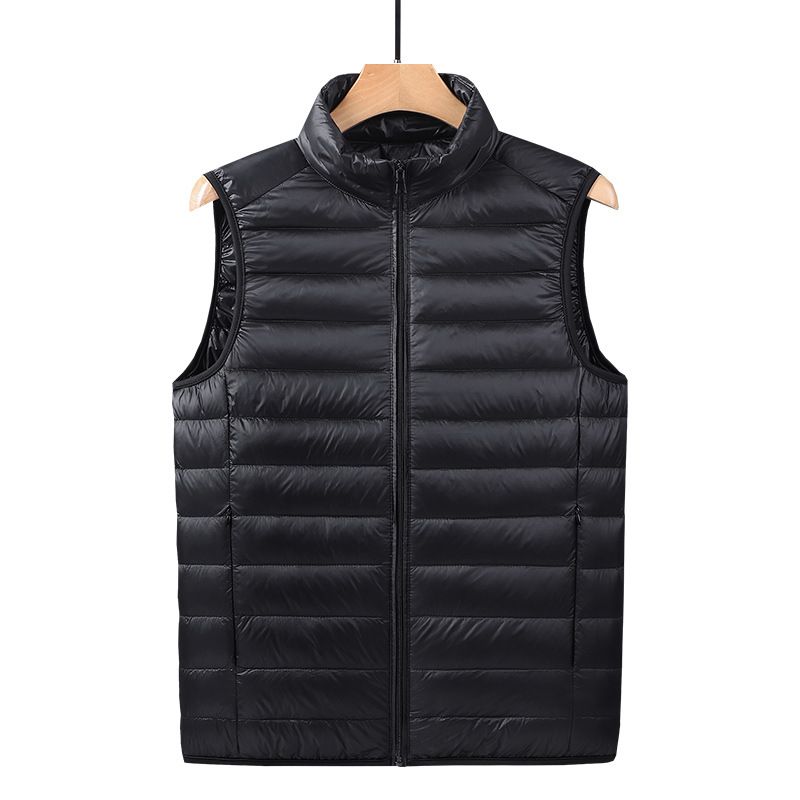 New autumn and winter light down jacket men's vest short fashion versatile winter clothing men's lightweight stand-up collar vest wholesale_voghion.com