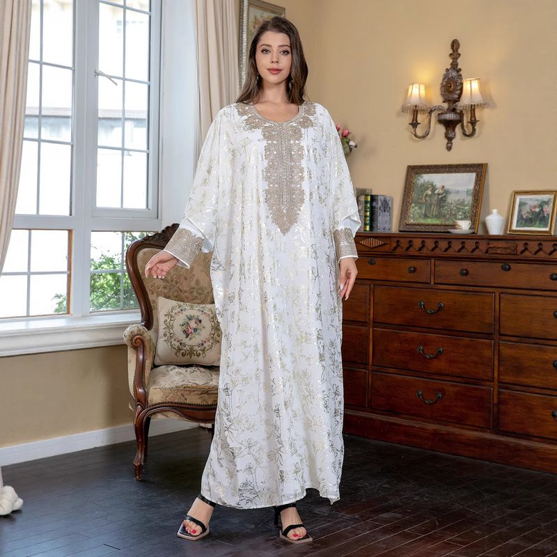 ZD101 Abito da sera musulmano Dubai Arabo da donna estiva Kaftan Abaya_voghion.com