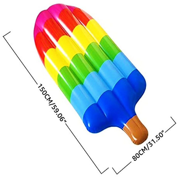 Inflatable Water Surfboard Popsicle Ice Cream Backrest Lounge Chair Floating Bed U Shaped Luminous Water Bed Seat Floating Row_voghion.com