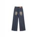 CP Yellow Mud Wide-Leg Pants Small Label Floor-Length Jeans Unisex Simple Dyed High Street Slimming Straight Loose_voghion.com