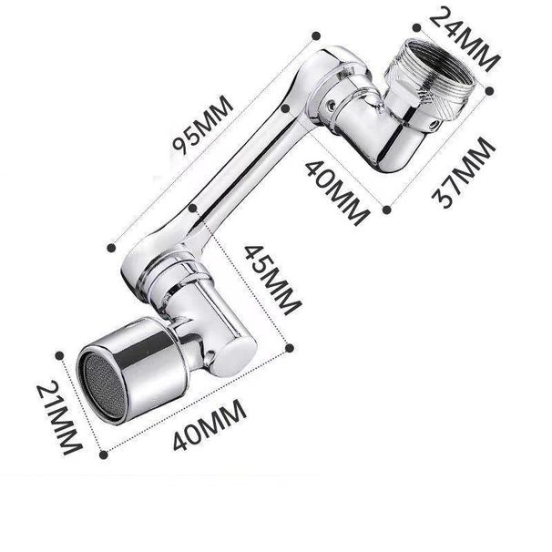 Universal 1440 ° Kran-Sprühkopf für Verlängerungsmischer, Luftsprudler, eine Barboter-Düse, ein Küchenkran, eine Waschbeckenhand für ein Waschbecken_voghion.com
