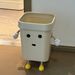 Cute Can Household Square Large Capacity Open-Type Paper Basket Living Room Bathroom Kitchen With Press Ring Trash Bin_voghion.com