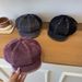 Women's Brown Beret, Versatile Octagonal Hat 2025 Fall/Winter New_voghion.com