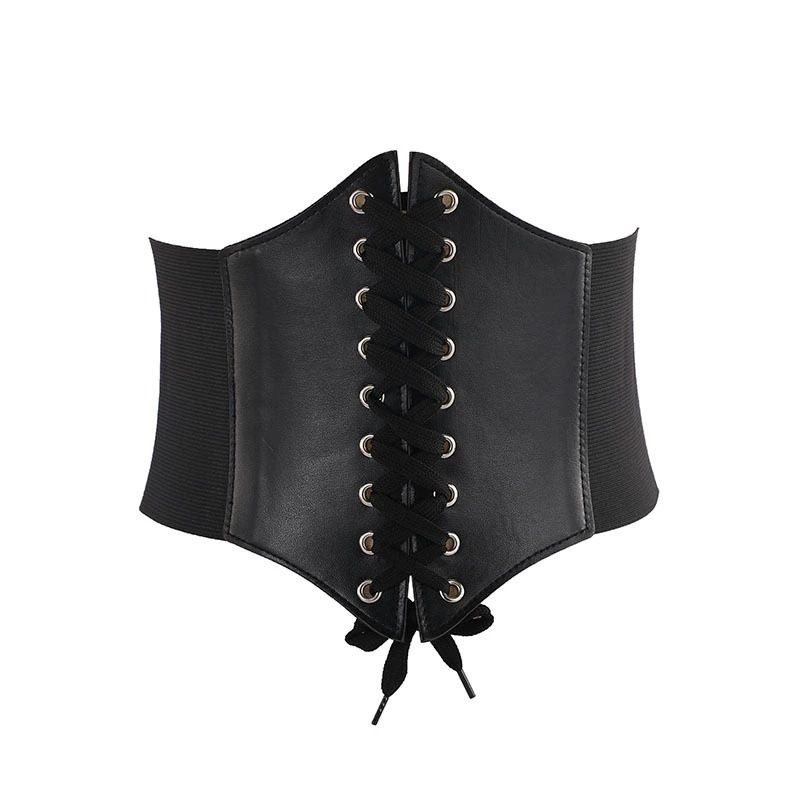 Curea brodată cu trandafiri franceză, talie largă, etanșare elastică, talie elastică, negru, vintage, rochie decorativă pentru femei, modă_voghion.com