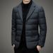Men's Clothing Fashion simple suit scarf collar down jacket men's autumn and winter trend warm down suit style duck down thin jacket_voghion.com