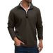 2025 Autumn Winter Men's New Waffle Zipper Long Sleeve Polo Shirt T-Shirt P_voghion.com