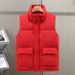 Gilet trapuntato leggero da uomo con collo alto, caldo giubbotto invernale imbottito senza maniche per abbigliamento casual (nero/rosso/beige/blu, taglie dalla M alla 5XL)_voghion.com