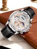 Men's High-end Business Watch Timing Date Night Light Waterproof Leather Strap, The Best Gift For Men_voghion.com