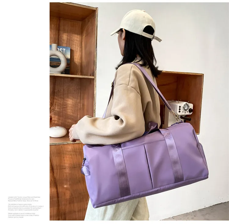 Yoga fitness bag, swimming training bag, sports bag, trendy lifting, crossbody bag, travel bag, cylindrical basketball bag_voghion.com