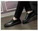 Elegante Herren-Lederschuhe mit Obermaterial und Faltenwurf, runde Schnürschuhe, Gummisohle_voghion.com