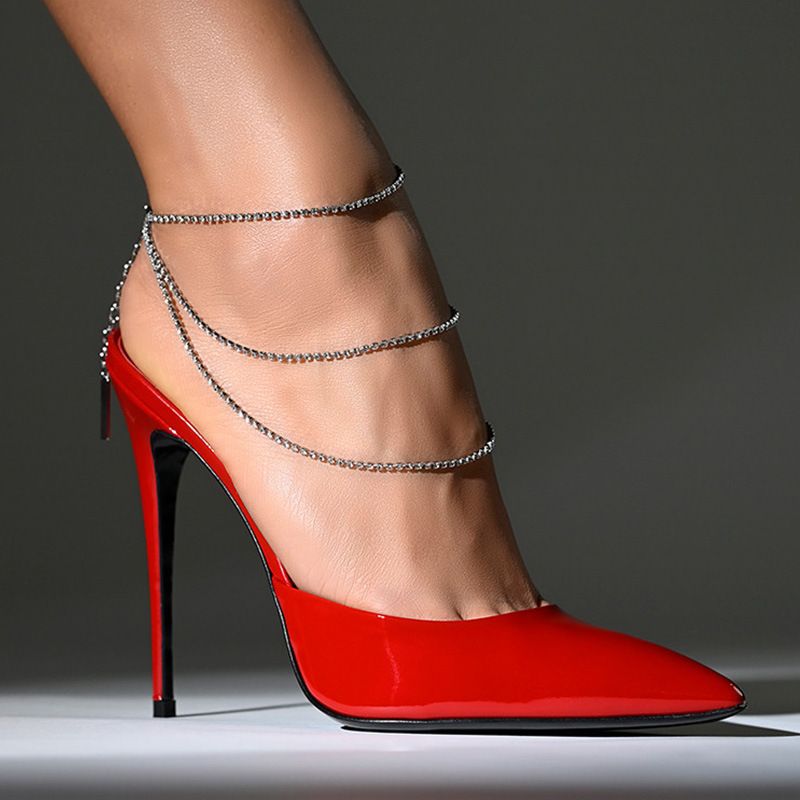 Łańcuszek wszechstronny wielowarstwowy diamentowy łańcuszek na kostkę biżuteria spersonalizowany wysoki obcas łańcuszek na kostkę damski łańcuszek na kostkę_voghion.com