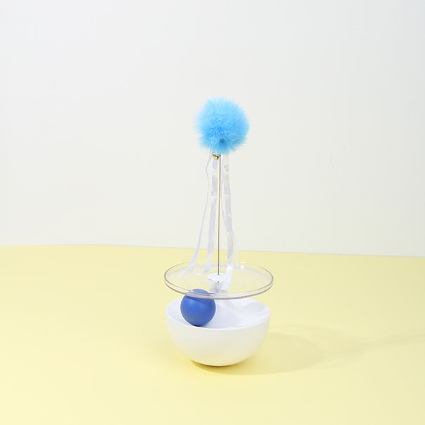 Zabawki dla kotów z dzwonkiem i włosami, w kształcie kulki, wibrujące piórka, do samodzielnego montażu_voghion.com