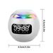 Bluetooth-compatible 5.0 Speaker With LED Digital Alarm Clock Music Player Wireless Ball Shape Clock Speaker Mini BT Speaker_voghion.com