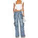 Dametøj street style high-end casual jeans nye efterårs mellemlange lange lige overalls til kvinder_voghion.com