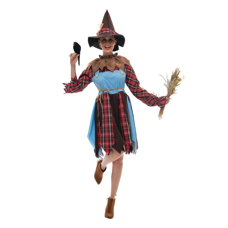Cosplay za Noć vještica, kostim strašila iz Čarobnjaka iz Oza, drama za parove iz Peach Blossom Westa, kostim vještice za scenski nastup_voghion.com