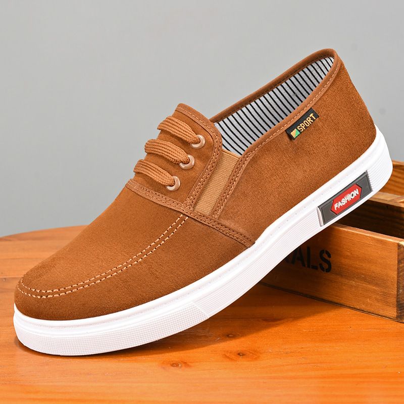Herren Atmungsaktive Canvas-Schuhe für Jugendliche Studenten Slipper Wanderschuhe Fahrschuhe Halbschuhe Haus Mokassins Arbeit Skate Flats_voghion.com
