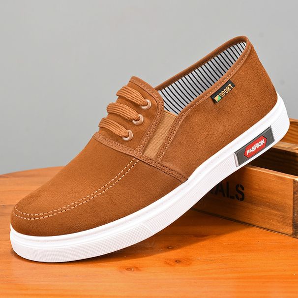 Herren Atmungsaktive Canvas-Schuhe für Jugendliche Studenten Slipper Wanderschuhe Fahrschuhe Halbschuhe Haus Mokassins Arbeit Skate Flats_voghion.com