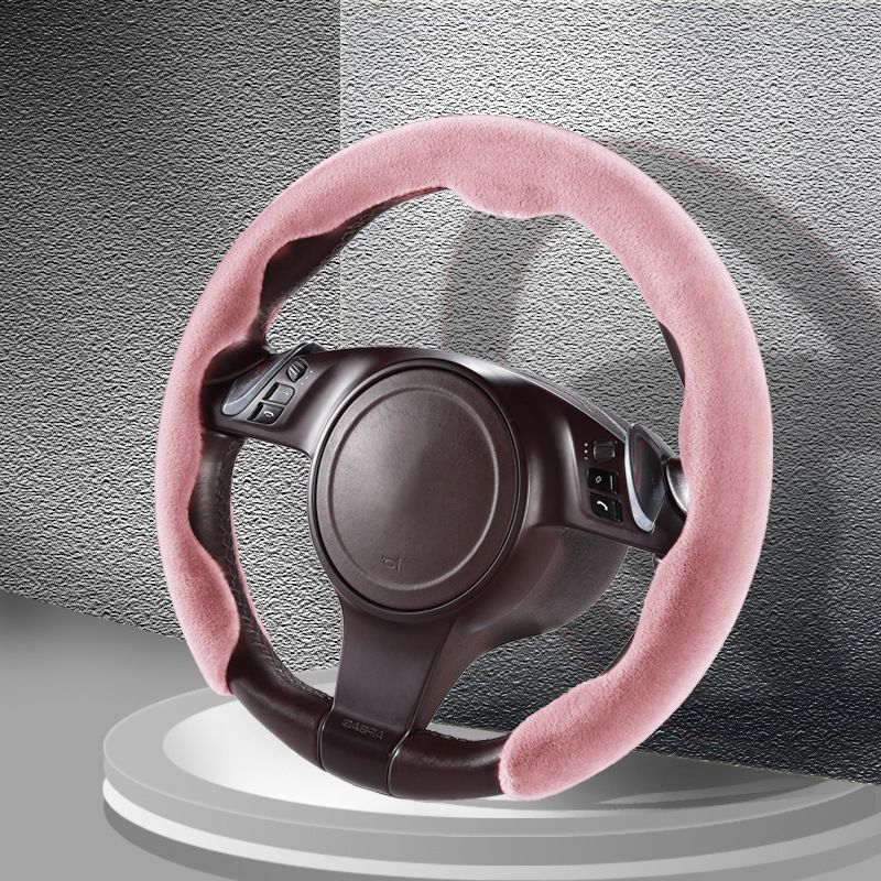 Neuer universeller warmer 5D-Autolenkradbezug aus Plüsch im Winterstil für Männer und Frauen für Wärme_voghion.com