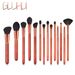 14 pcs makeup brushes, apricot pink, powder brush, flame brush, eye shadow brush, makeup tool GUJHUI_voghion.com