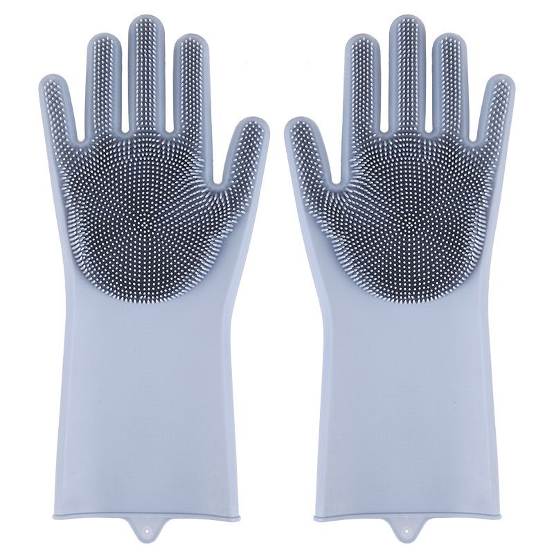 Haushalts-Antifrost-Hänn Praktesch Geschirrspülung Botzen Silikonschwamm Wäschen Kichenreinigung Silikonhandschuesch_voghion.com