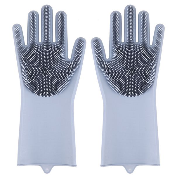 Haushalts-Antifrost-Hänn Praktesch Geschirrspülung Botzen Silikonschwamm Wäschen Kichenreinigung Silikonhandschuesch_voghion.com