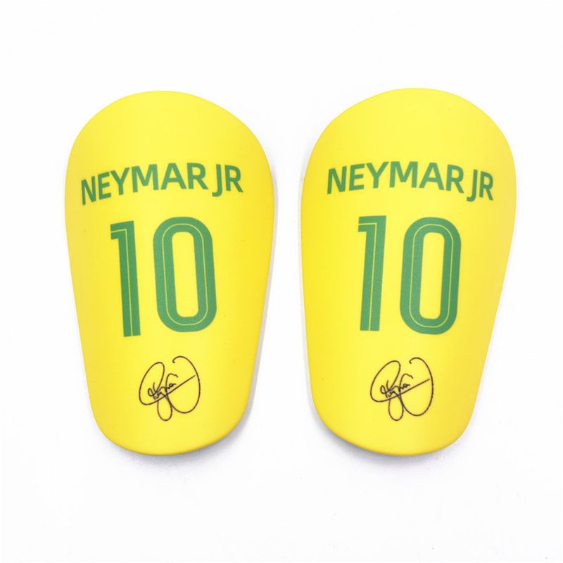 Neymar Yellow 10 Mini Shin Guards For Kids & Adults - Lightweight Football Leg Pads With Comfort Fit (8x5cm/10x6cm/12x8cm)​_voghion.com