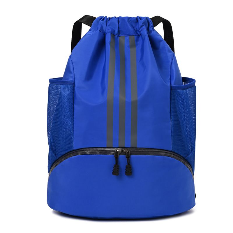 Basketball bag training strap pocket backpack Draw rope waterproof dry and wet separation swimming bag Fitness storage ball bag_voghion.com