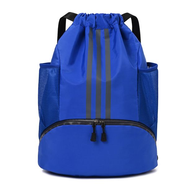 Basketball bag training strap pocket backpack Draw rope waterproof dry and wet separation swimming bag Fitness storage ball bag_voghion.com