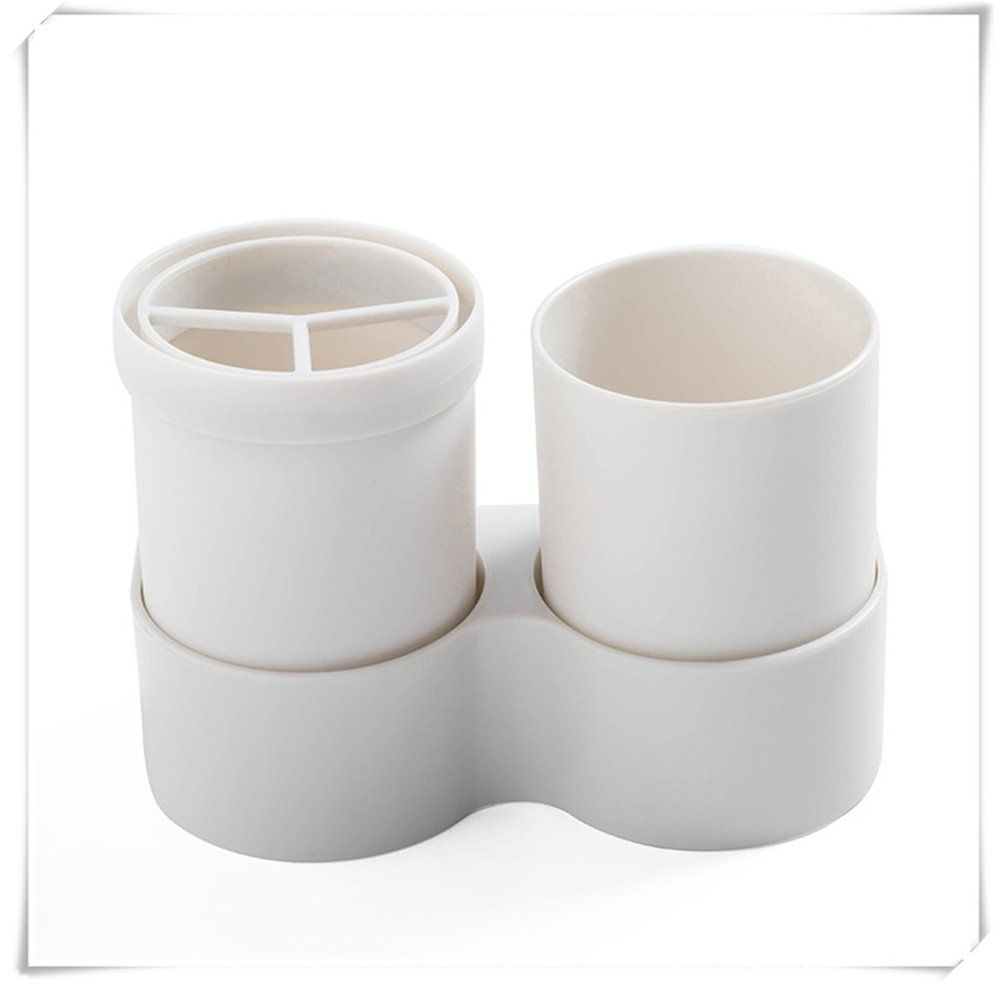 2 Estuches de plástico para cepillos de dientes, ideales para viajes. También sirven como soporte de pared o caja para pasta de dientes. Accesorio de baño._voghion.com