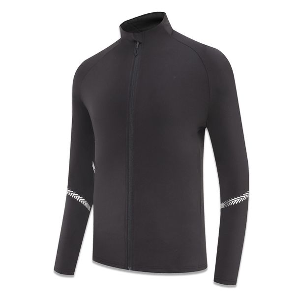 KOOSSOASIS Men's Spring/Autumn Elastic Long-Sleeved Fitness Jacket, Casual Sports Running Stand Collar Zipper Quick-Drying Elastic Top_voghion.com