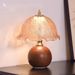 French Vintage Style Table Bedroom Atmosphere Light Luxury High-end Mushroom Lamp Bedside Cabinet Decoration Creative_voghion.com