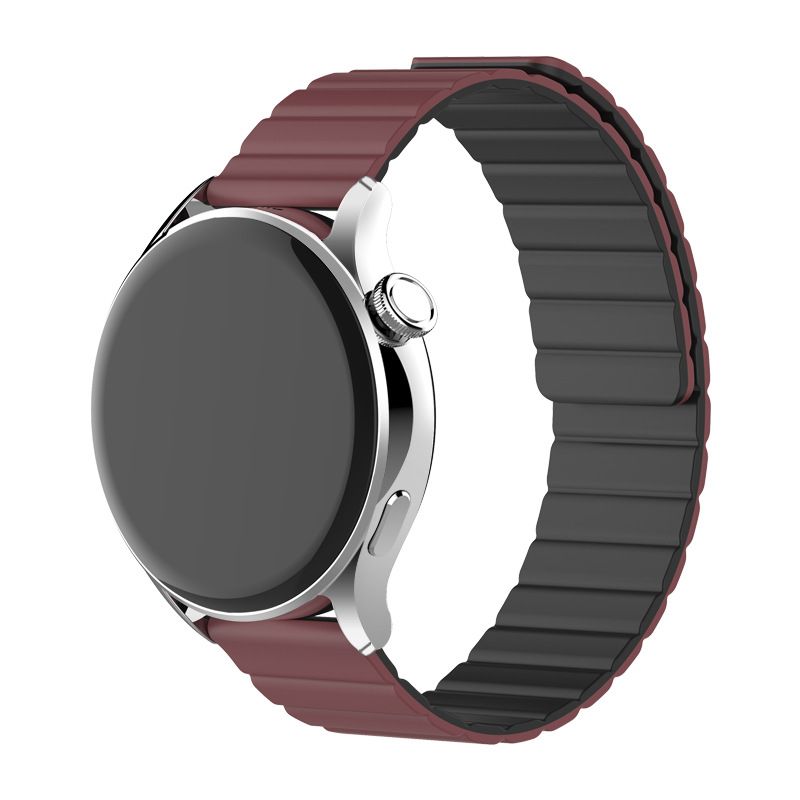 Oryginalna wybrana marka odpowiednia do 20 mm i 22 mm Mocny magnetyczny pasek przyssawkowy UV Dwukolorowy silikonowy pasek biznesowy Akcesoria_voghion.com