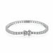 Bracciale tennis in argento sterling 925 con catena a maglie intere e pietre preziose per donna, semplice bracciale con moissanite romana da 3 mm, super scintillante e semplice_voghion.com